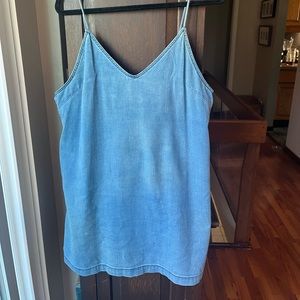 Aritzia Wilfred denim slip dress